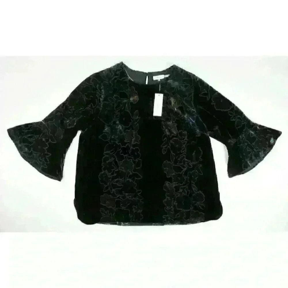 NEW! Calvin Klein Women’s 1X Velvet Floral Top NWT $129.50 - Picture 1 of 5
